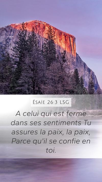 Ésaïe 26:3 LSG Bible Verse Image