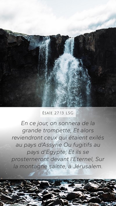 Ésaïe 27:13 LSG Bible Verse Image