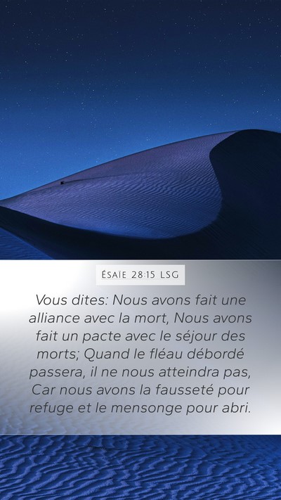 Ésaïe 28:15 LSG Bible Verse Image