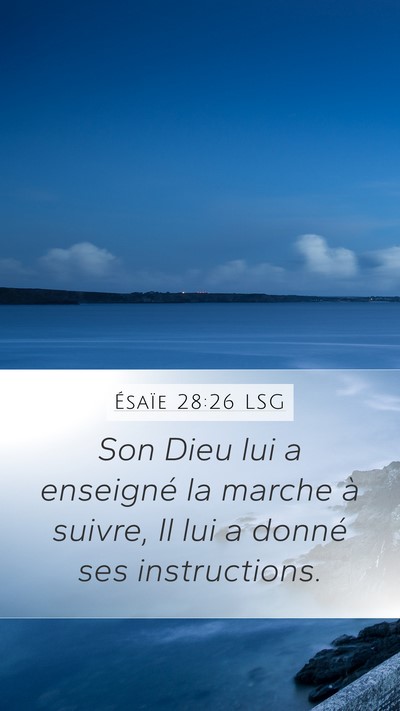 Ésaïe 28:26 LSG Bible Verse Image
