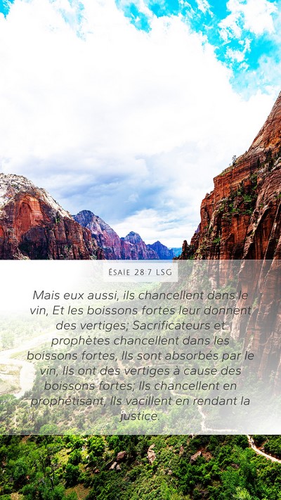 Ésaïe 28:7 LSG Bible Verse Image