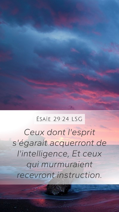 Ésaïe 29:24 LSG Bible Verse Image