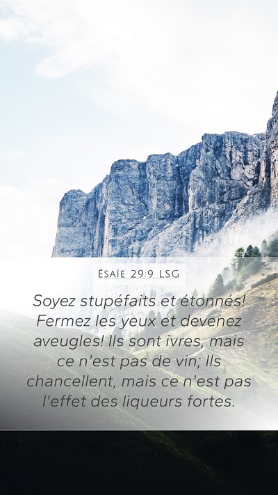Ésaïe 29:9 LSG Bible Verse Image