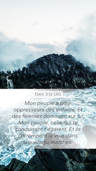 Ésaïe 3:12 LSG Bible Verse Image