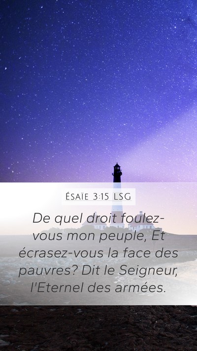 Ésaïe 3:15 LSG Bible Verse Image