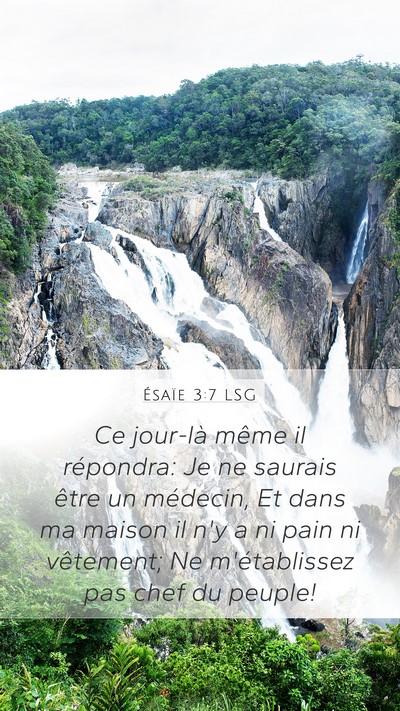 Ésaïe 3:7 LSG Bible Verse Image