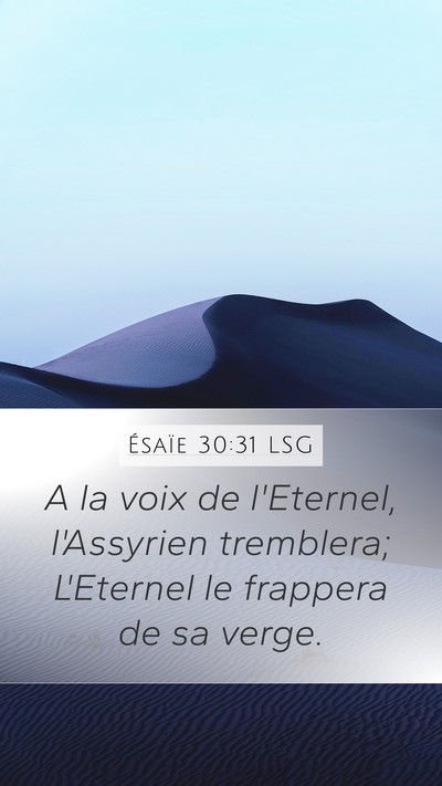 Ésaïe 30:31 LSG Bible Verse Image