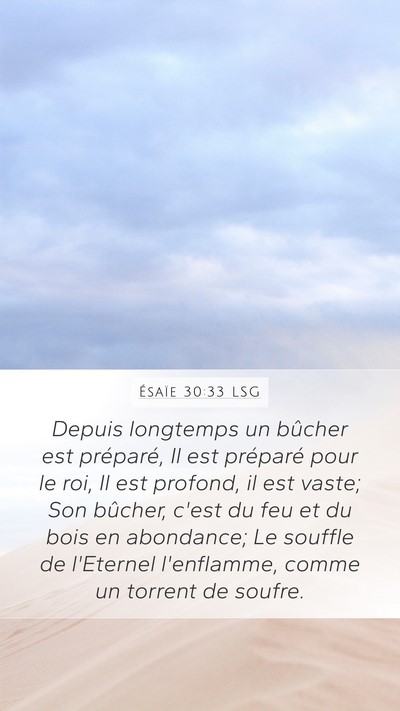 Ésaïe 30:33 LSG Bible Verse Image
