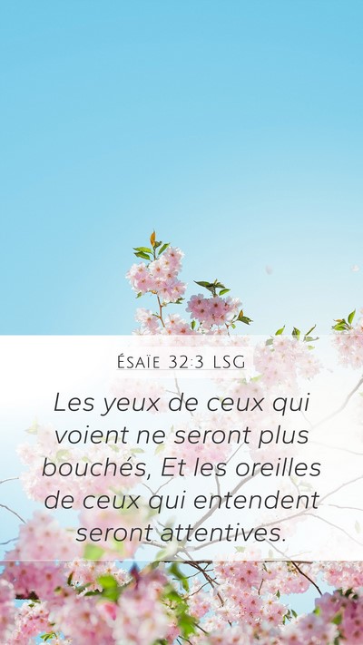 Ésaïe 32:3 LSG Bible Verse Image