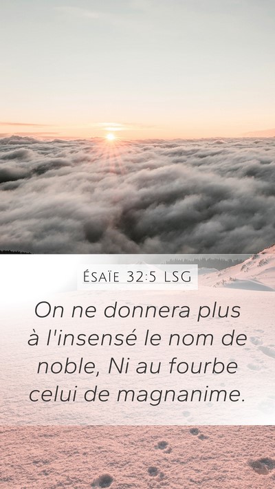 Ésaïe 32:5 LSG Bible Verse Image