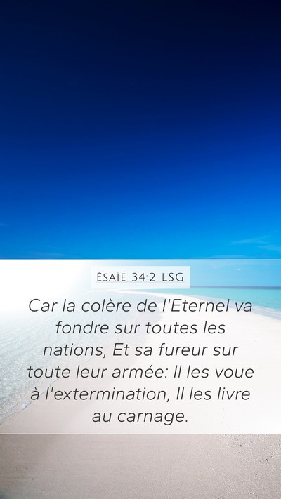 Ésaïe 34:2 LSG Bible Verse Image