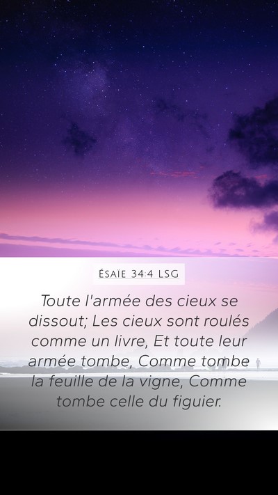 Ésaïe 34:4 LSG Bible Verse Image