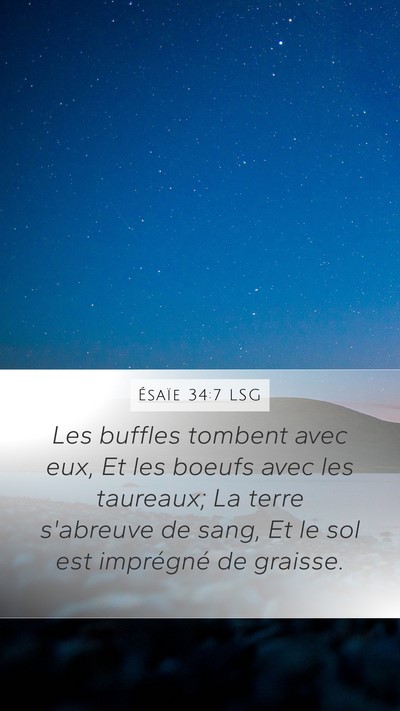 Ésaïe 34:7 LSG Bible Verse Image