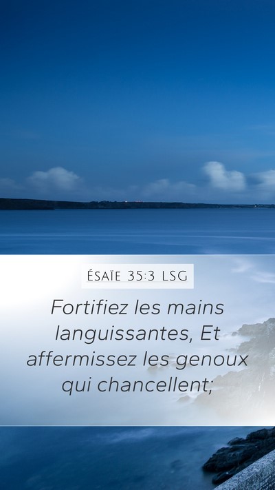 Ésaïe 35:3 LSG Bible Verse Image