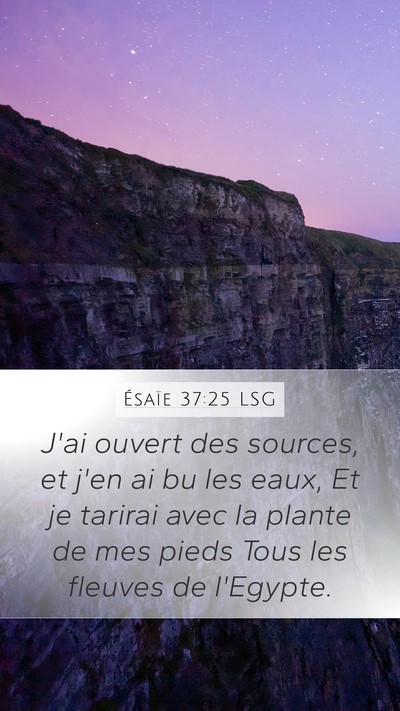 Ésaïe 37:25 LSG Bible Verse Image