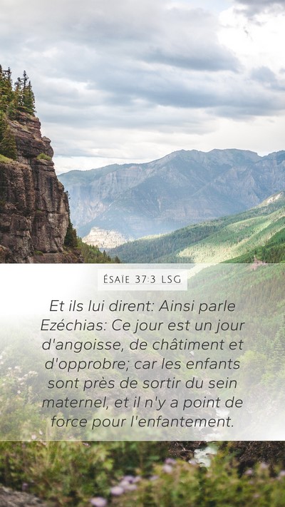 Ésaïe 37:3 LSG Bible Verse Image