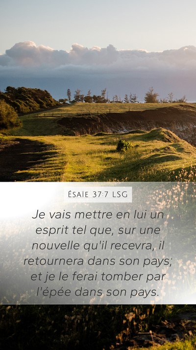 Ésaïe 37:7 LSG Bible Verse Image