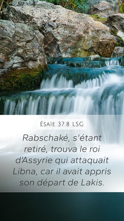 Ésaïe 37:8 LSG Bible Verse Image