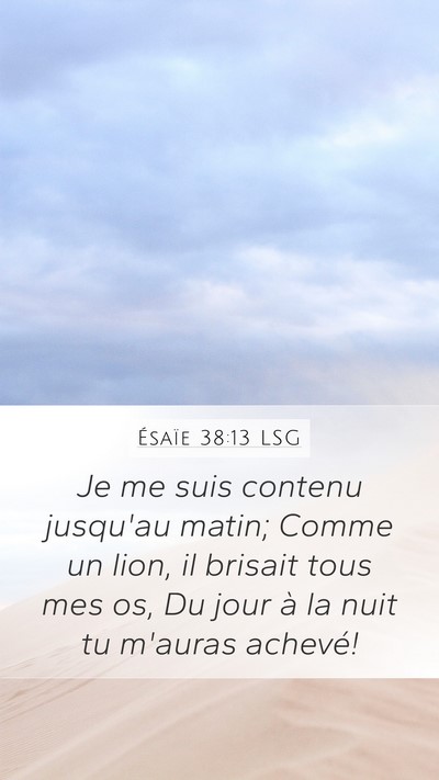 Ésaïe 38:13 LSG Bible Verse Image
