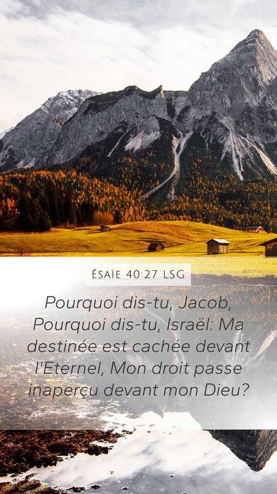 Ésaïe 40:27 LSG Bible Verse Image