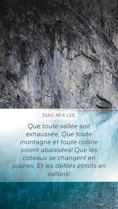 Ésaïe 40:4 LSG Bible Verse Image