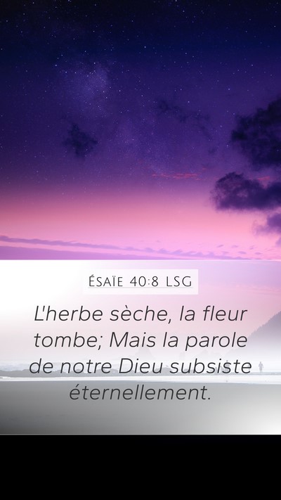Ésaïe 40:8 LSG Bible Verse Image