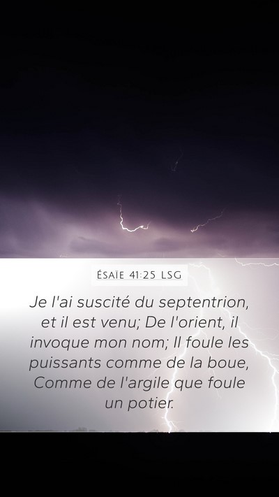 Ésaïe 41:25 LSG Bible Verse Image
