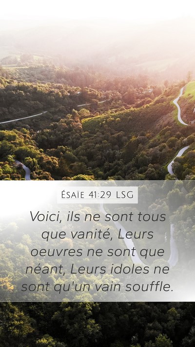 Ésaïe 41:29 LSG Bible Verse Image