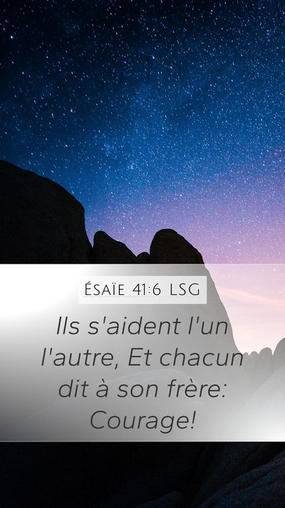 Ésaïe 41:6 LSG Bible Verse Image