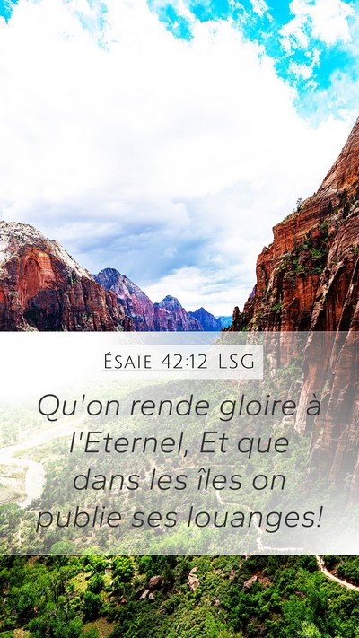 Ésaïe 42:12 LSG Bible Verse Image