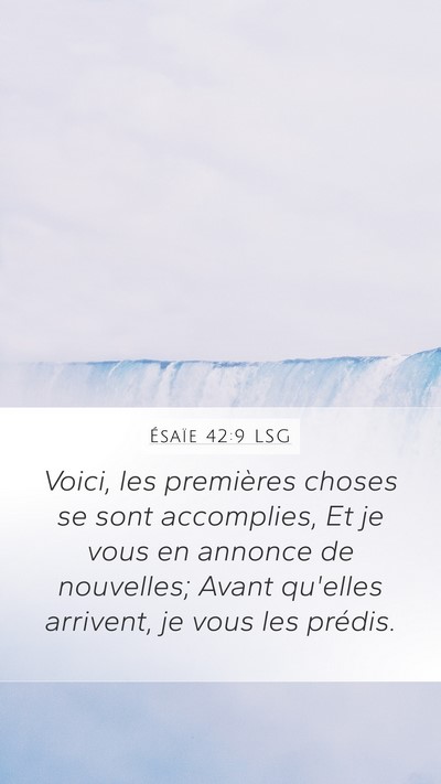 Ésaïe 42:9 LSG Bible Verse Image