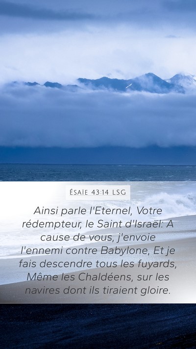 Ésaïe 43:14 LSG Bible Verse Image