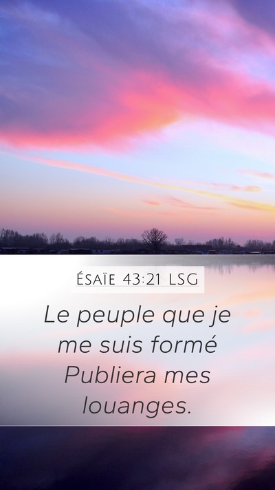 Ésaïe 43:21 LSG Bible Verse Image