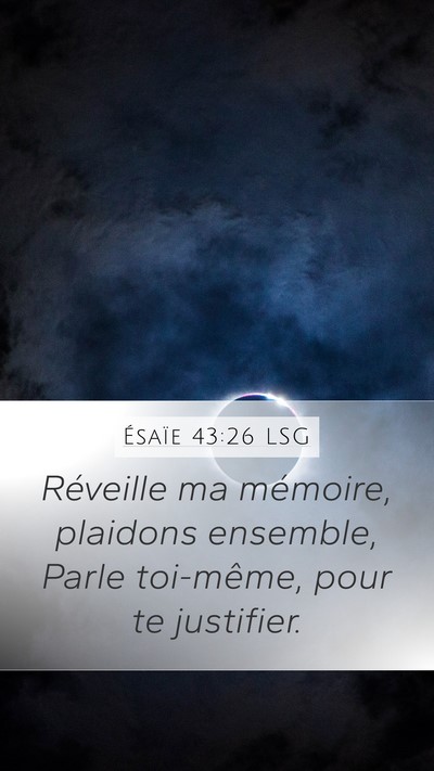 Ésaïe 43:26 LSG Bible Verse Image