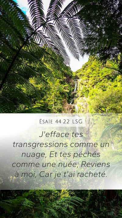 Ésaïe 44:22 LSG Bible Verse Image