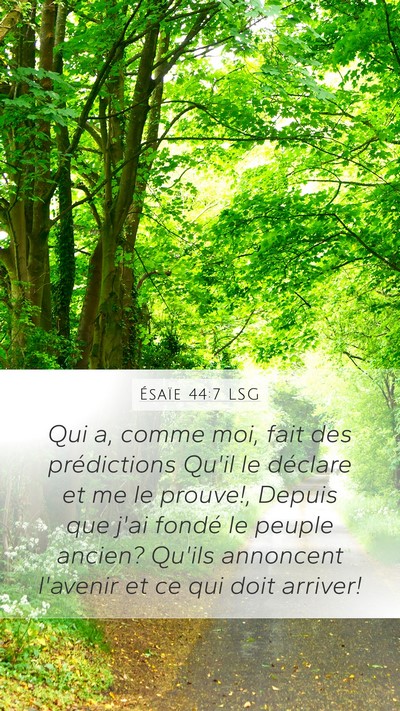 Ésaïe 44:7 LSG Bible Verse Image