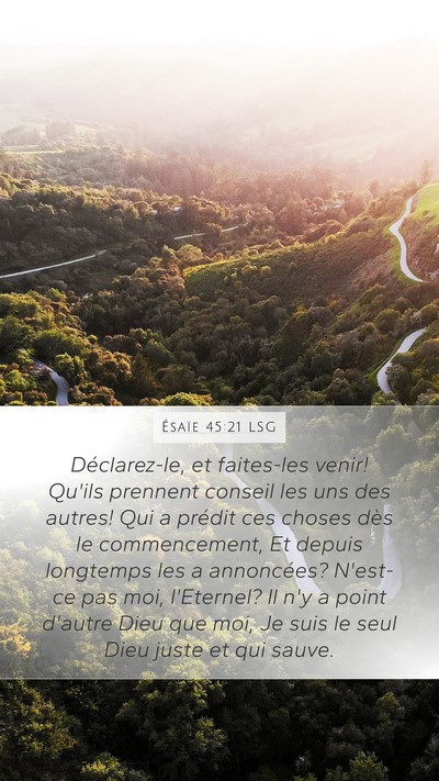 Ésaïe 45:21 LSG Bible Verse Image