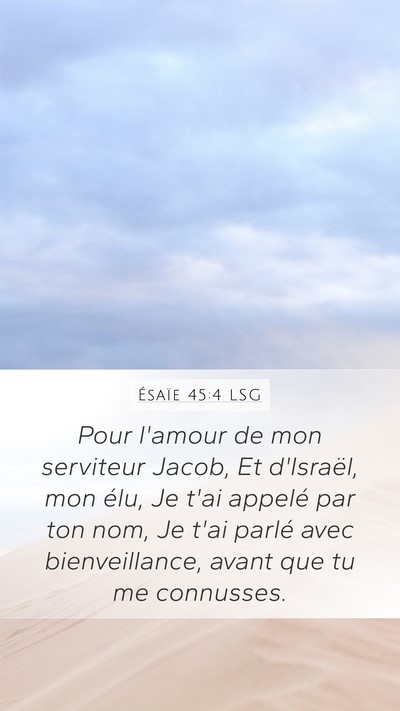 Ésaïe 45:4 LSG Bible Verse Image