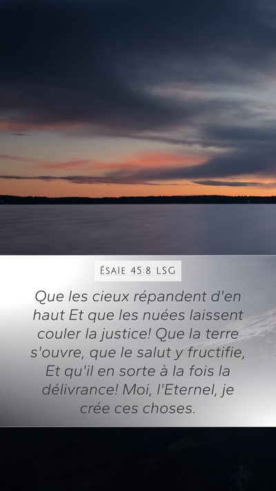 Ésaïe 45:8 LSG Bible Verse Image