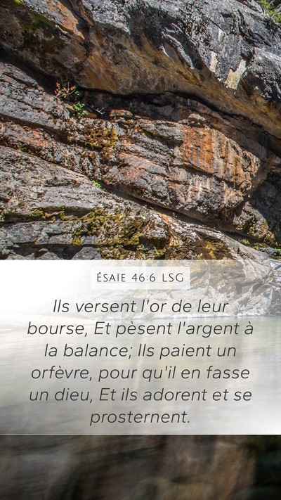 Ésaïe 46:6 LSG Bible Verse Image