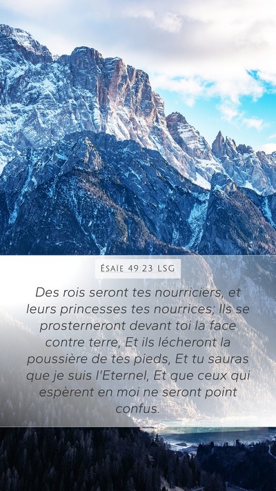 Ésaïe 49:23 LSG Bible Verse Image