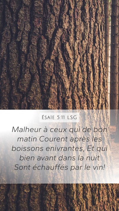 Ésaïe 5:11 LSG Bible Verse Image