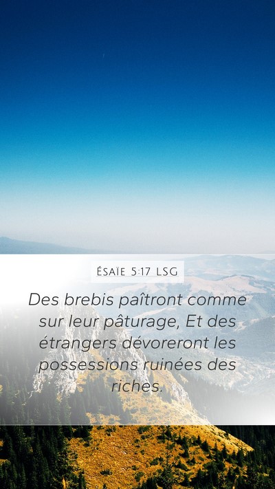 Ésaïe 5:17 LSG Bible Verse Image