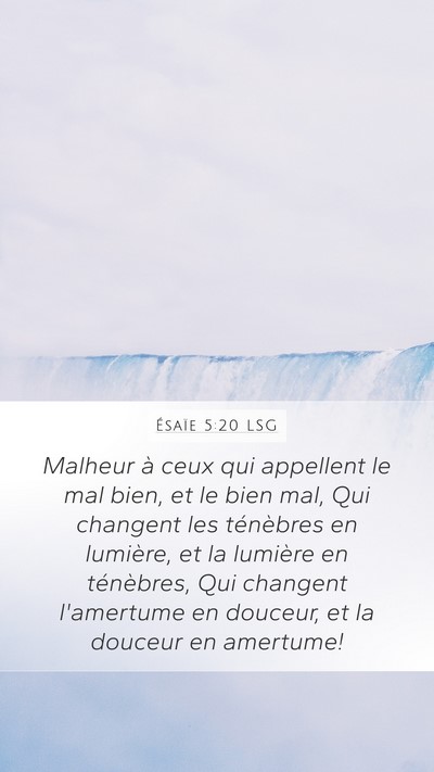 Ésaïe 5:20 LSG Bible Verse Image