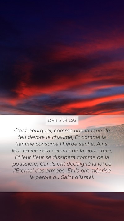 Ésaïe 5:24 LSG Bible Verse Image