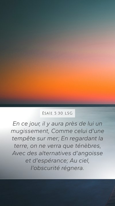 Ésaïe 5:30 LSG Bible Verse Image
