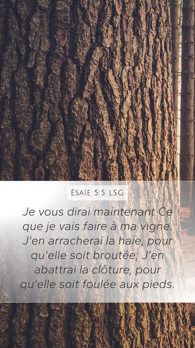 Ésaïe 5:5 LSG Bible Verse Image