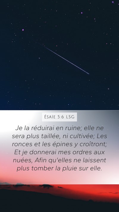 Ésaïe 5:6 LSG Bible Verse Image