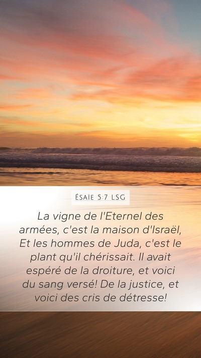 Ésaïe 5:7 LSG Bible Verse Image
