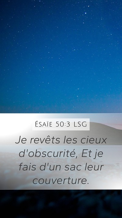 Ésaïe 50:3 LSG Bible Verse Image